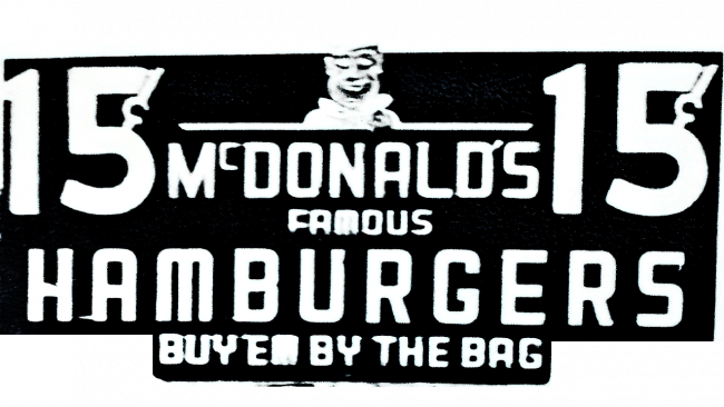 McDonalds Famous Hamburgers Logo 1948–1953