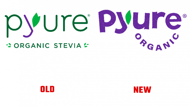 Pyure Organic Vecchio e Nuovo Logo (storia)