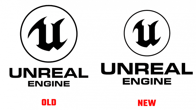 Unreal Engine Vecchio e Nuovo Logo (storia)