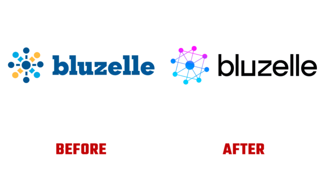 Bluzelle Prima e Dopo Logo (storia)