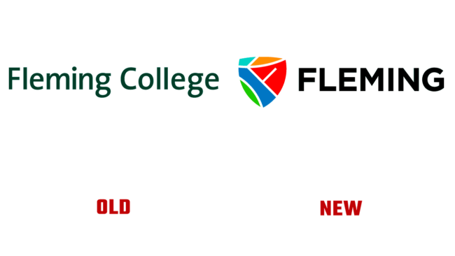 Fleming College Vecchio e Nuovo Logo (storia)