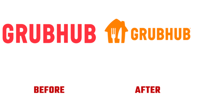 Grubhub Prima e Dopo Logo (storia)