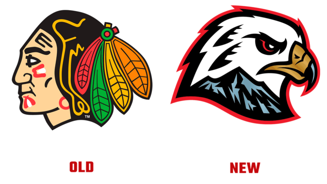 Portland Winterhawks Vecchio e Nuovo Logo (storia)