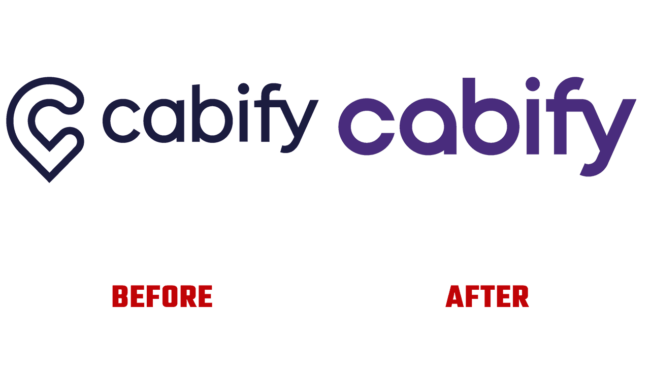 Cabify Prima e Dopo Logo (storia)