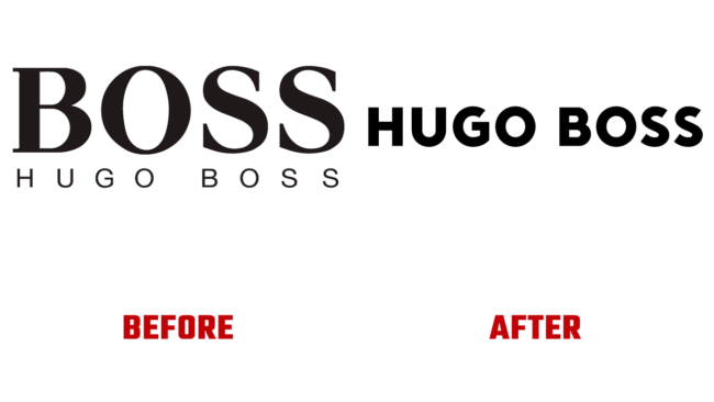 Hugo Boss Prima e Dopo Logo (storia)