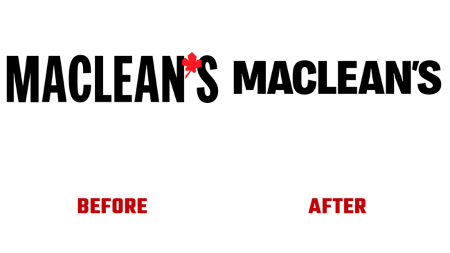 Maclean's Prima e Dopo Logo (storia)