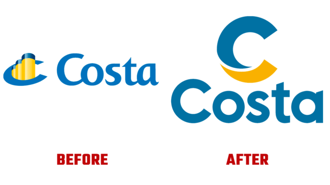 Costa Cruises Prima e Dopo Logo (storia)