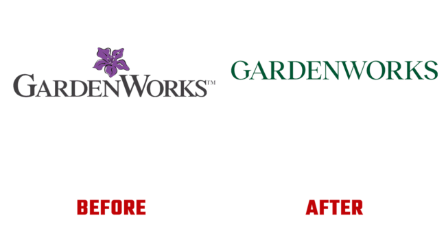 GardenWorks Prima e Dopo Logo (storia)