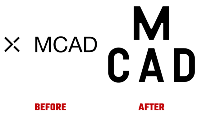 Minneapolis College of Art and Design (MCAD) Prima e Dopo Logo (storia)