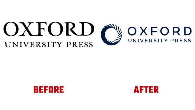 Oxford University Press Prima e Dopo Logo (storia)