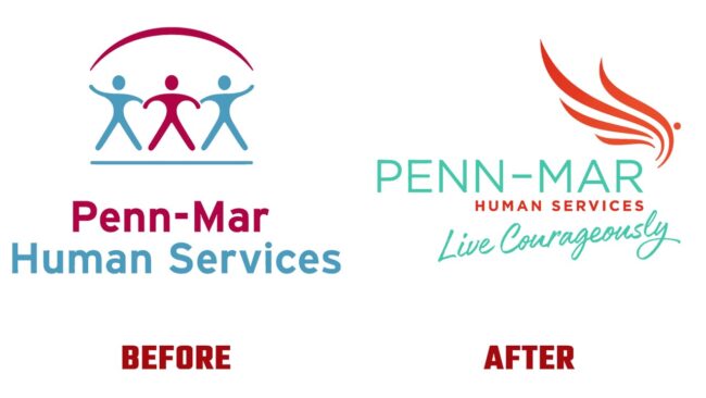 Penn-Mar Human Services Prima e Dopo Logo (storia)