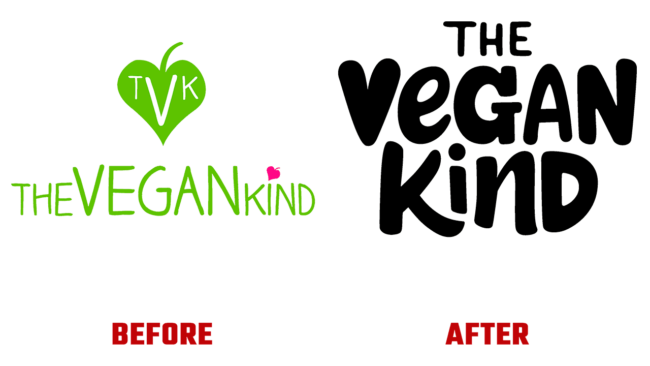 The Vegan Kind Prima e Dopo Logo (storia)