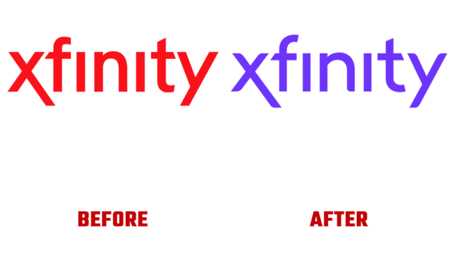 Xfinity Prima e Dopo Logo (storia)