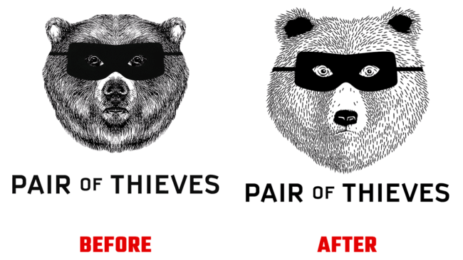 Pair of Thieves Prima e Dopo Logo (storia)