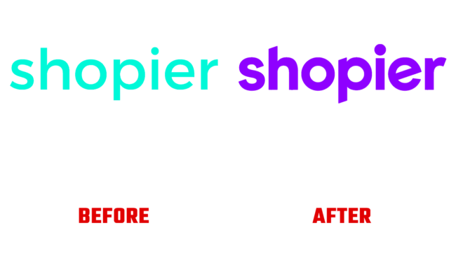 Shopier Prima e Dopo Logo (storia)