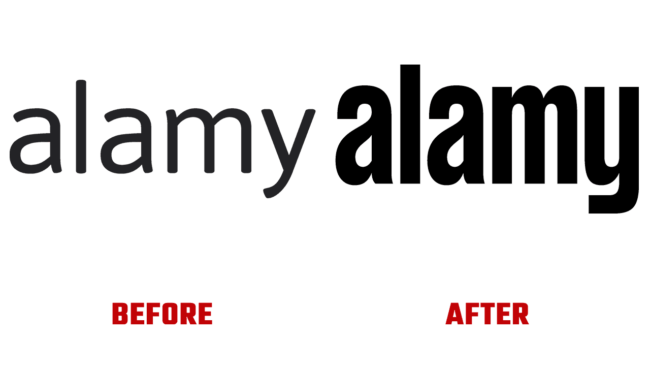 Alamy Prima e Dopo Logo (storia)