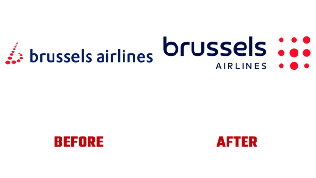 Brussels Airlines Prima e Dopo Logo (storia)