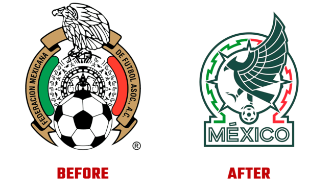 Mexican Football Federation Prima e Dopo Logo (storia)