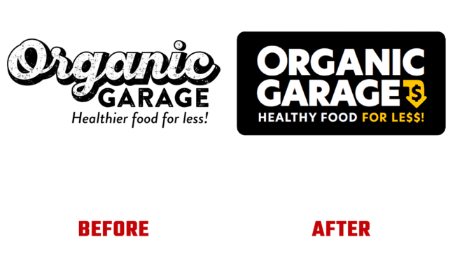 Organic Garage Prima e Dopo Logo (storia)
