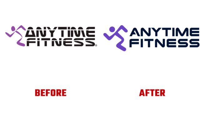 Anytime Fitness Prima e Dopo Logo (storia)