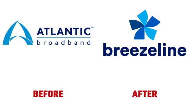 Breezeline Prima e Dopo Logo (storia)