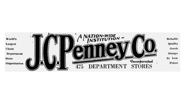 J.C. Penney Co., Incorporated Logo 1920-1929