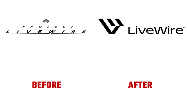 LiveWire Prima e Dopo Logo (storia)