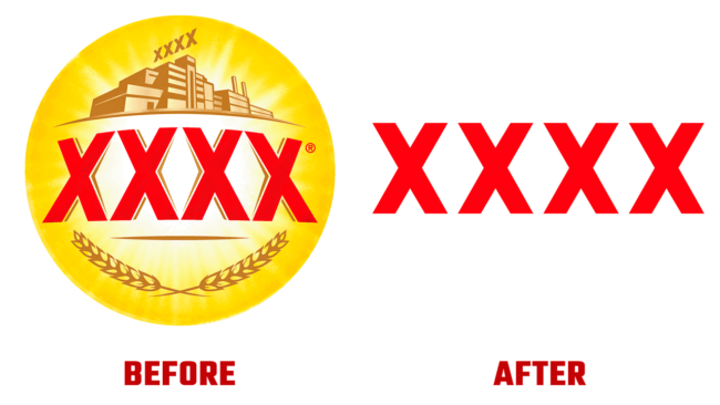 XXXX Prima e Dopo Logo (storia)