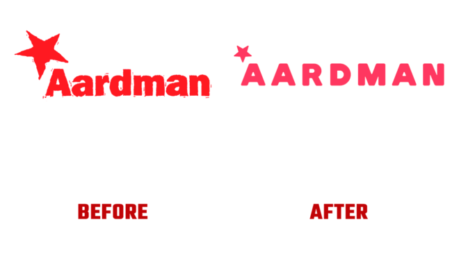 Aardman Animations Prima e Dopo Logo (storia)