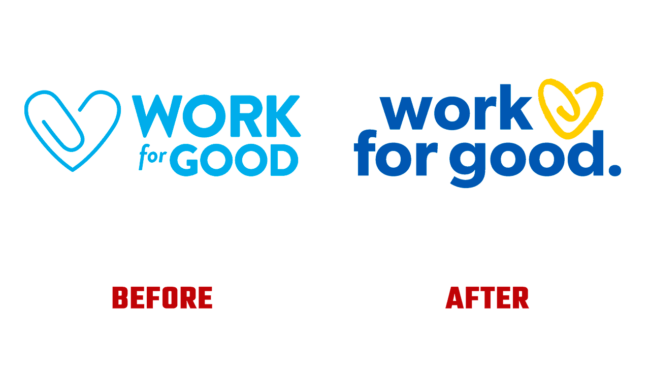 Work for Good Prima e Dopo Logo (storia)