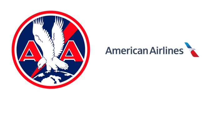 American Airlines Inc. loghi aziendali allora e oggi