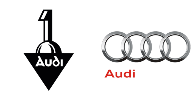Audi loghi aziendali allora e oggi