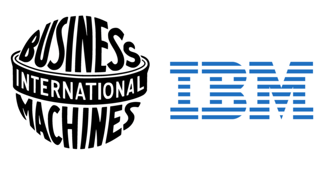 IBM loghi aziendali allora e oggi