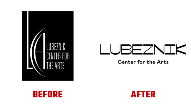 Lubeznik Center for the Arts Prima e Dopo Logo (storia)