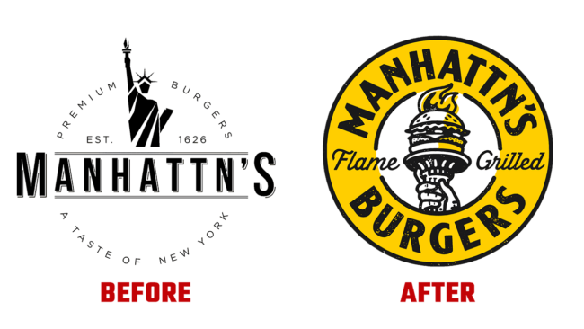 Manhattn’s Prima e Dopo Logo (storia))