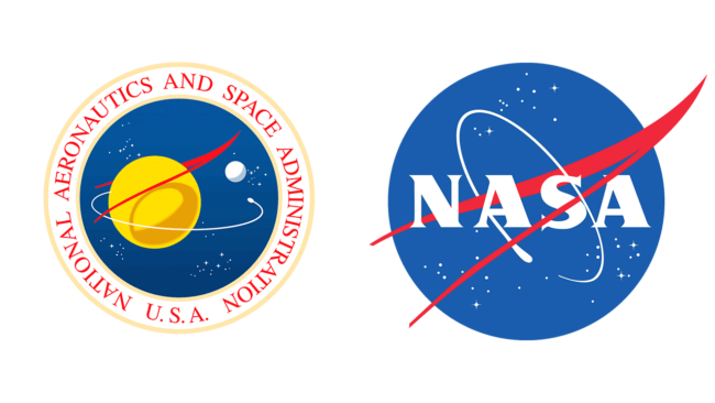 NASA loghi aziendali allora e oggi