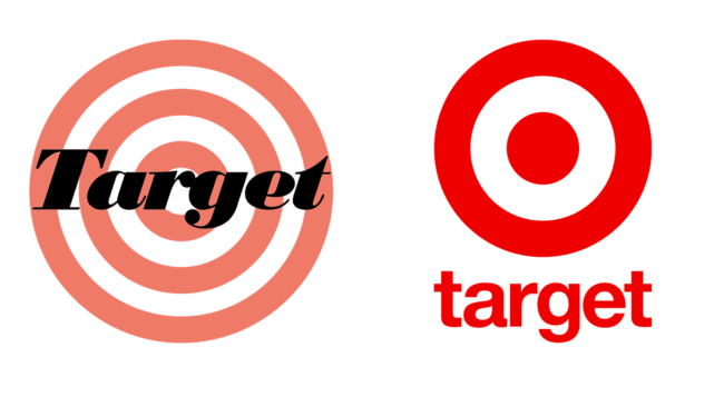 Target loghi aziendali allora e oggi
