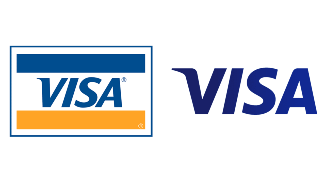 Visa loghi aziendali allora e oggi