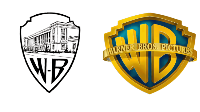Warner Brothers loghi aziendali allora e oggi