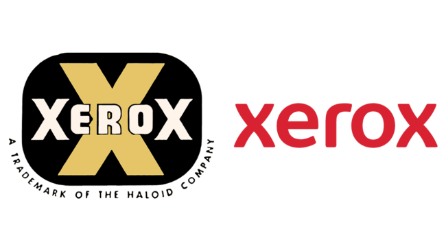 Xerox loghi aziendali allora e oggi