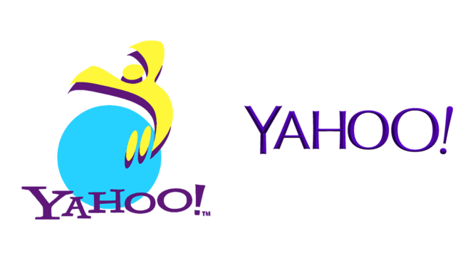 Yahoo! loghi aziendali allora e oggi