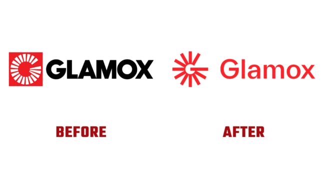 Glamox Prima e Dopo Logo (Storia)