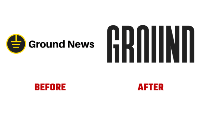Ground News Prima e Dopo Logo (Storia)