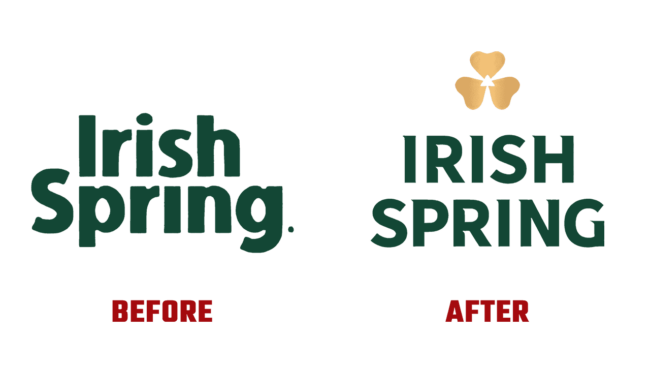 Irish Spring Prima e Dopo Logo (Storia)