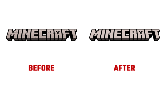 Minecraft Prima e Dopo Logo (Storia)