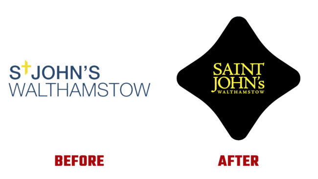 Saint John's Walthamstow Prima e Dopo Logo (Storia)