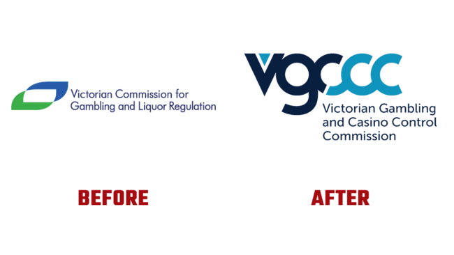Victorian Gambling and Casino Control Commission Prima e Dopo Logo (Storia)