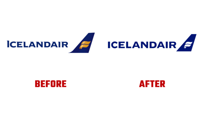 Icelandair Prima e Dopo Logo (Storia)