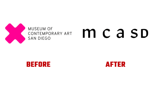 Museum of Contemporary Art San Diego (MCASD) Prima e Dopo Logo (Storia)