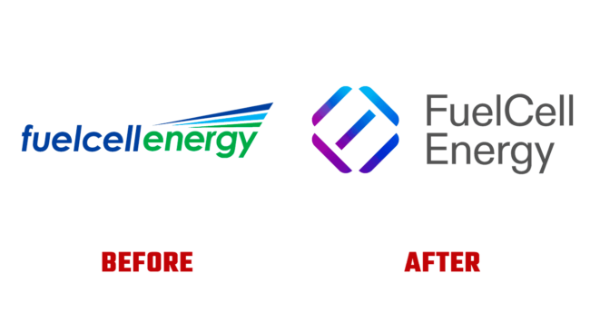 FuelCell Energy Before and After Logo (History)